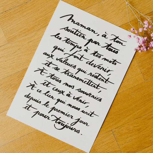 Lettre à Maman – Carte d’Amour à Cœur Ouvert - Lune de cœur