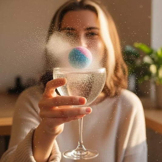 Verre de cocktail bleu pour révélation garçon – bombe à cocktail sans alcool