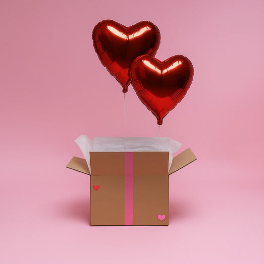 Box Ballon Duo Cœurs Rouges - Lune de cœur