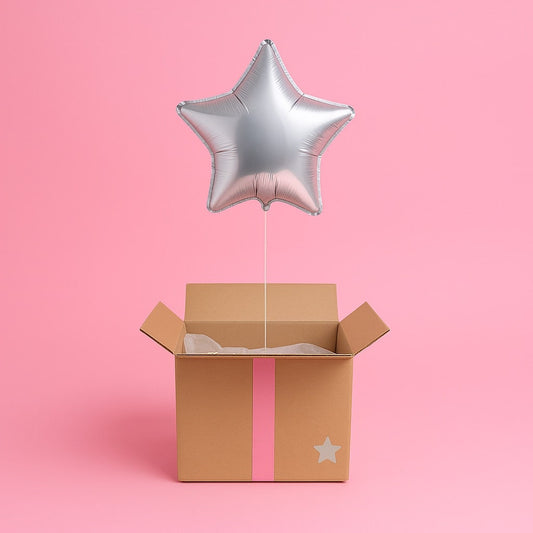 Ballon Étoile Argentée - Lune de cœur