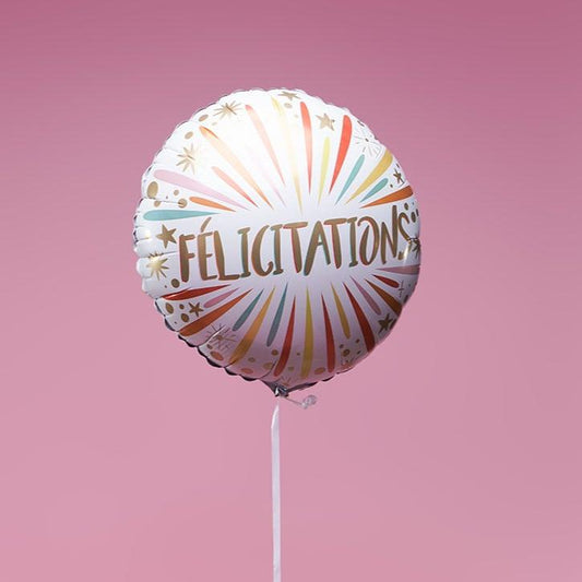 Ballon Félicitations - Lune de cœur