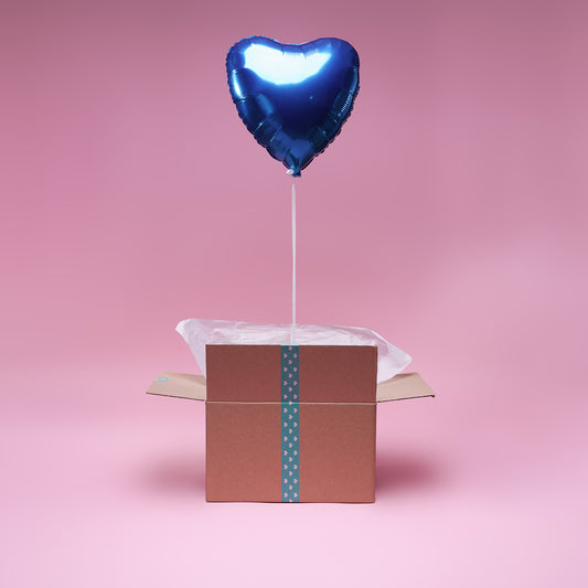 Ballon Cœur Bleu - Lune de cœur