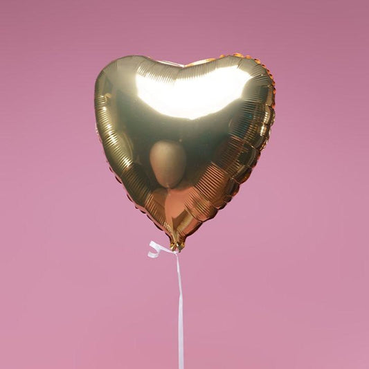 Ballon Cœur Or - Lune de cœur