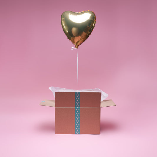 Ballon Cœur Or - Lune de cœur