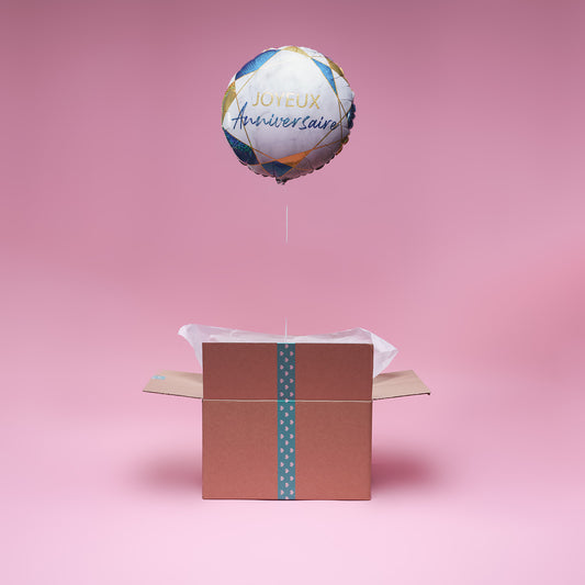 Ballon Joyeux Anniversaire - Lune de cœur
