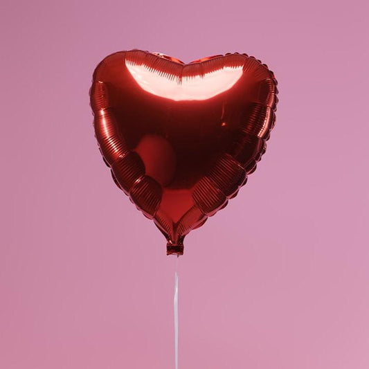 Ballon coeur rouge - Lune de cœur