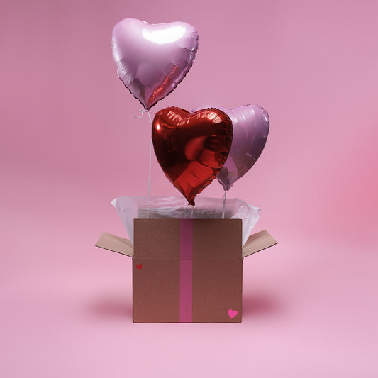 Box 3 Ballons Coeurs - Lune de cœur