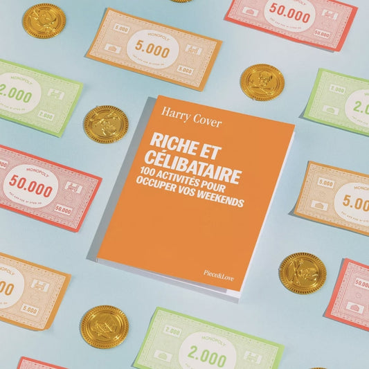 Carnet humoristique Riche & Célibataire, pages blanches, idée cadeau originale made in France