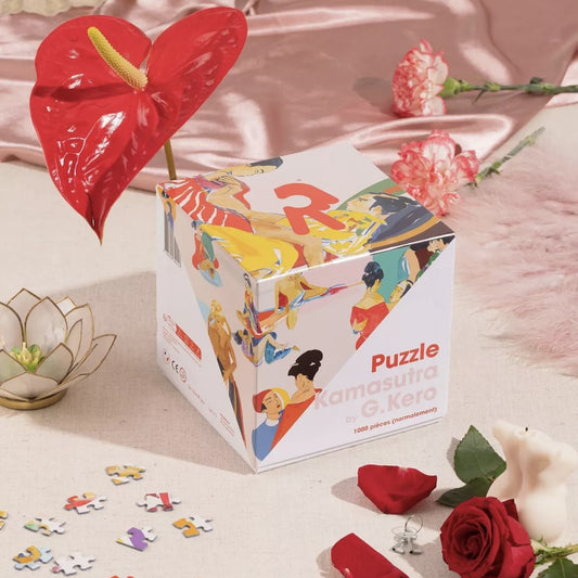 Puzzle – Kamasutra par G.Kero 1000 pièces éco-responsable Lune de cœur