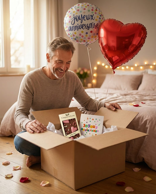 Coffret ballons personnalisé pour cadeau d'anniversaire et célébration