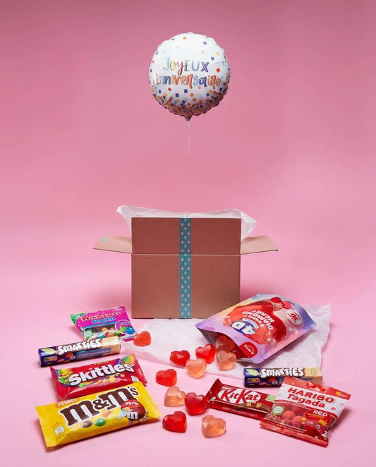 Box cadeau avec ballon hélium à envoyer à son frère ou sa sœur quand on habite loin