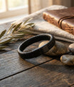 Bracelet Homme Cuir Noir Tressé – Style Rétro & Élégance Moderne - Lune de cœur 