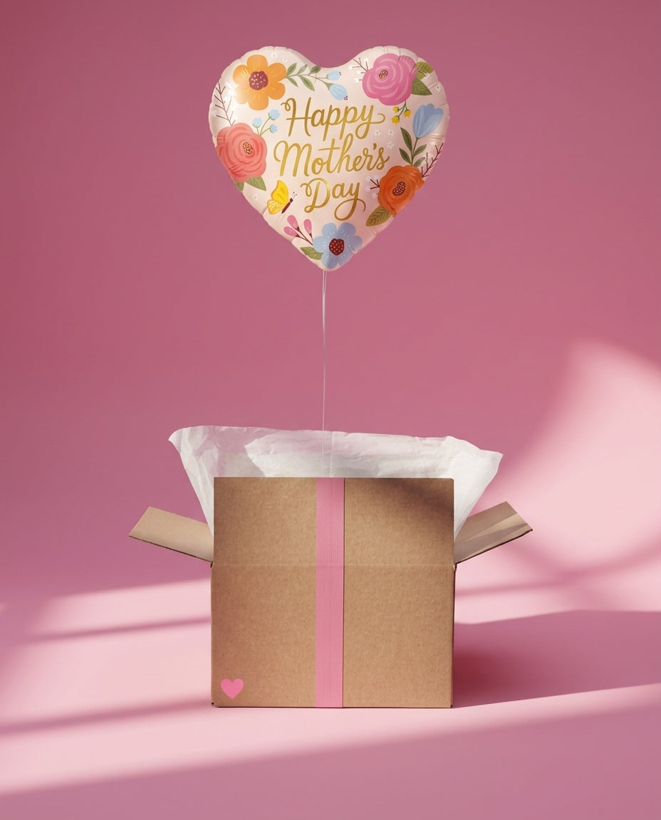 Ballon Bonne Fête Maman - Lune de cœur 