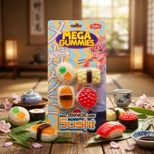 Bonbons en forme de sushis – Mega Gummies Sushi 120 g