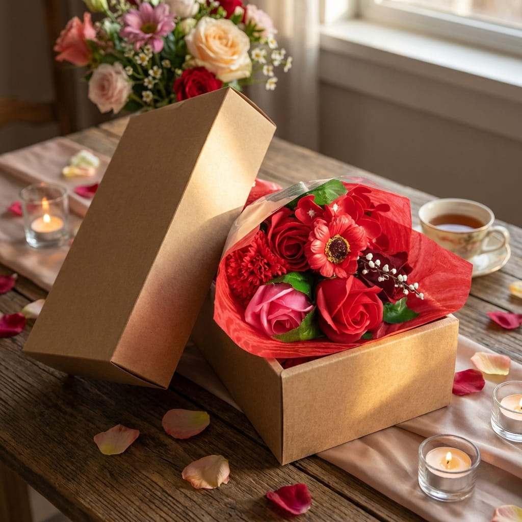 Bouquet de savon rouge 