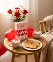 Cadeau Saint-Valentin original avec biscuits message amour
