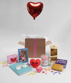 Box Surprise Amour – Ballon Cœur + Cadeaux Gourmands