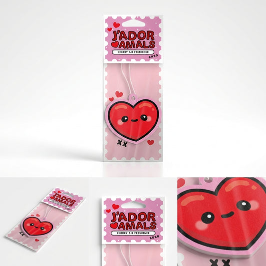 desodorisant coeur cerise jadoramals cadeau amour