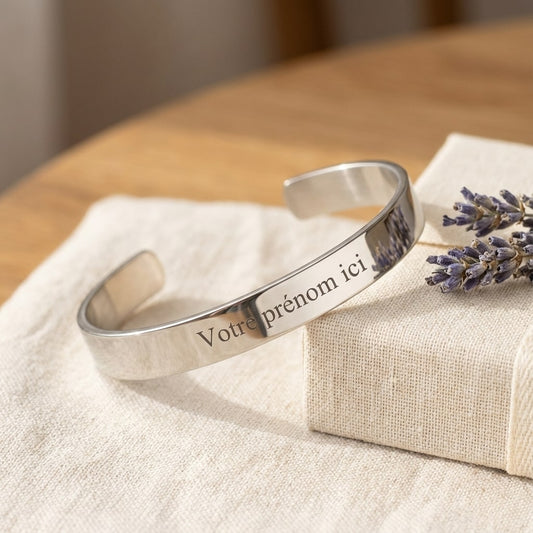 Bracelet Personnalisé – Gravure Prénom, Date ou Message