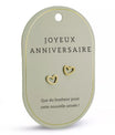 detail boucles coeur or acier inoxydable