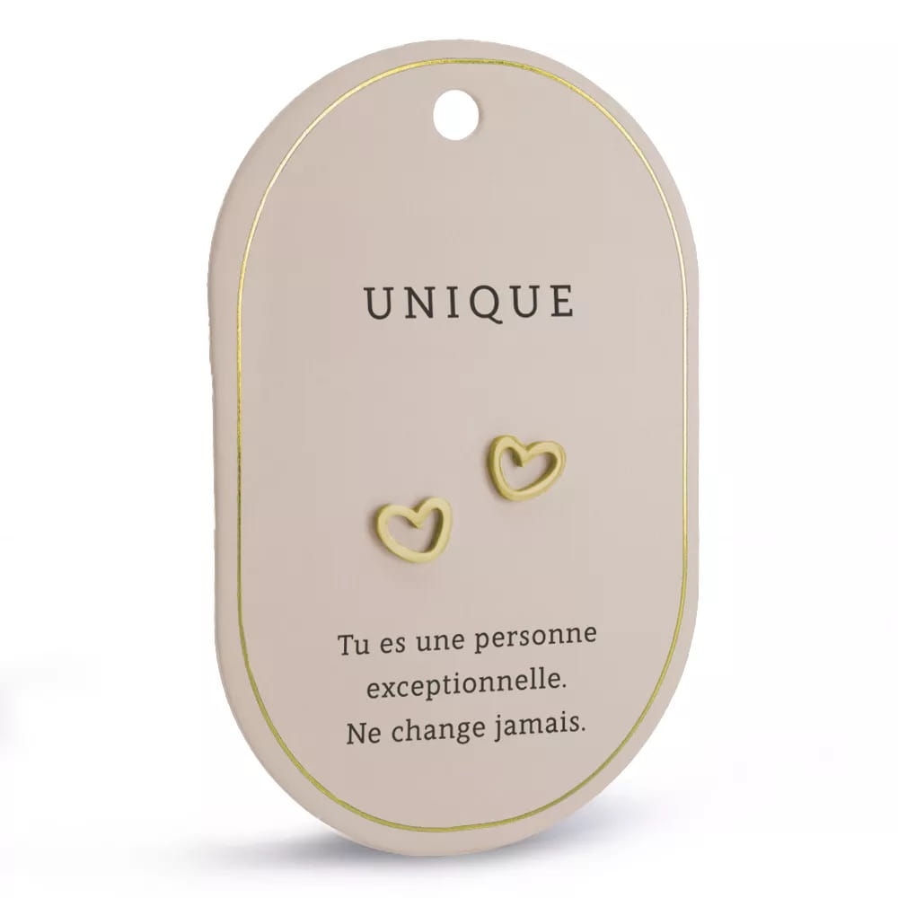 boucles coeur or