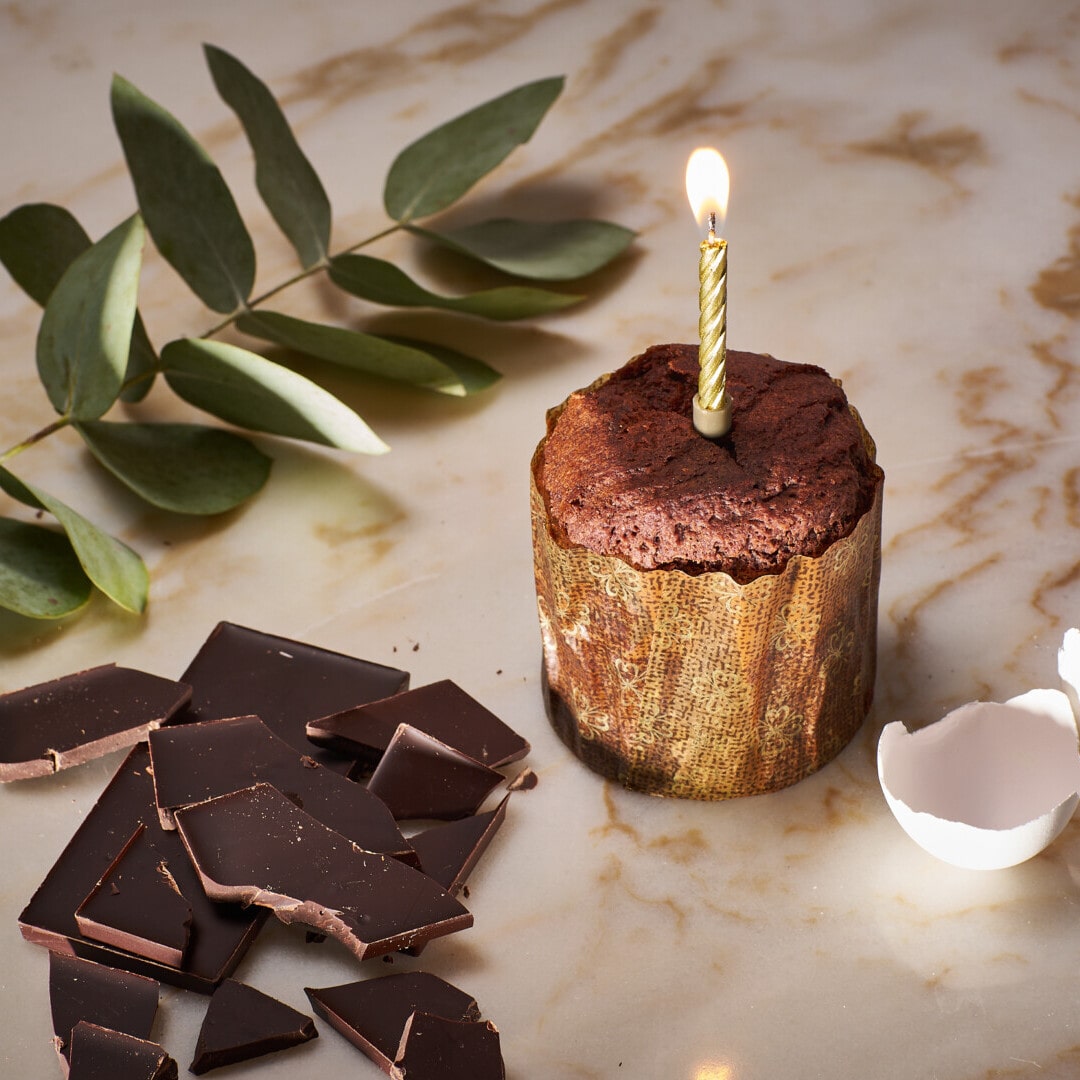 Brownie d’Anniversaire avec Bougie - Lune de cœur 