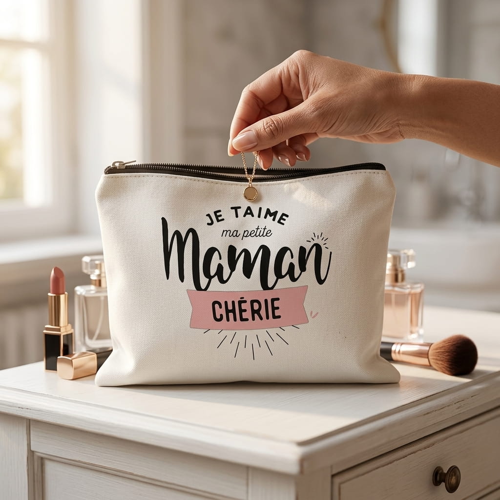 Pochette “Je t’aime ma petite Maman chérie” - Lune de cœur 