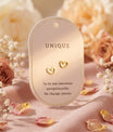 boucles coeur or unique cadeau message lune de coeur