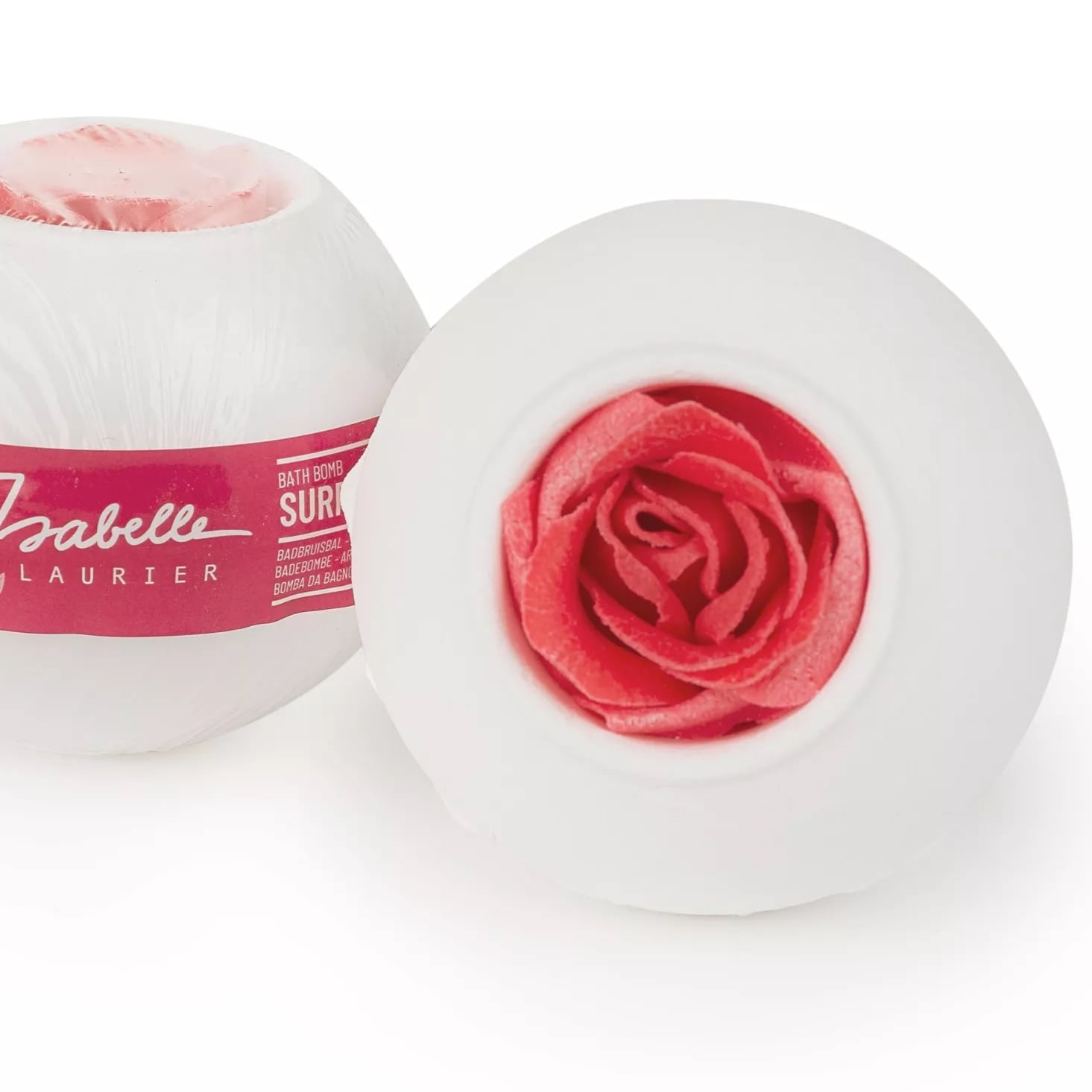 Boule de Bain Effervescente Surprise avec Rose - Lune de cœur 