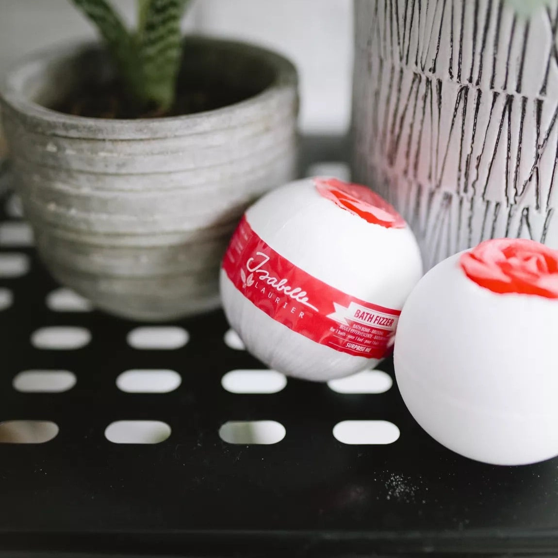 Boule de Bain Effervescente Surprise avec Rose - Lune de cœur 