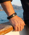 Bracelet Homme Cuir Noir Tressé – Style Rétro & Élégance Moderne - Lune de cœur 