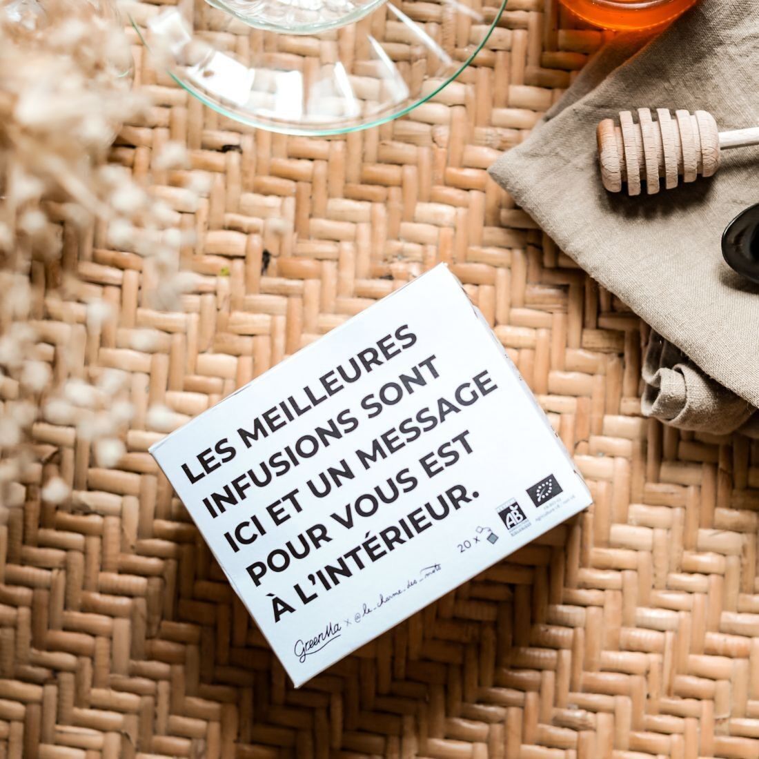 Coffret Infusions Bio & Messages Inspirants - Lune de cœur 