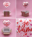 Box Ballon Cœur “Je t’aime” – Surprise Saint-Valentin - Lune de cœur 