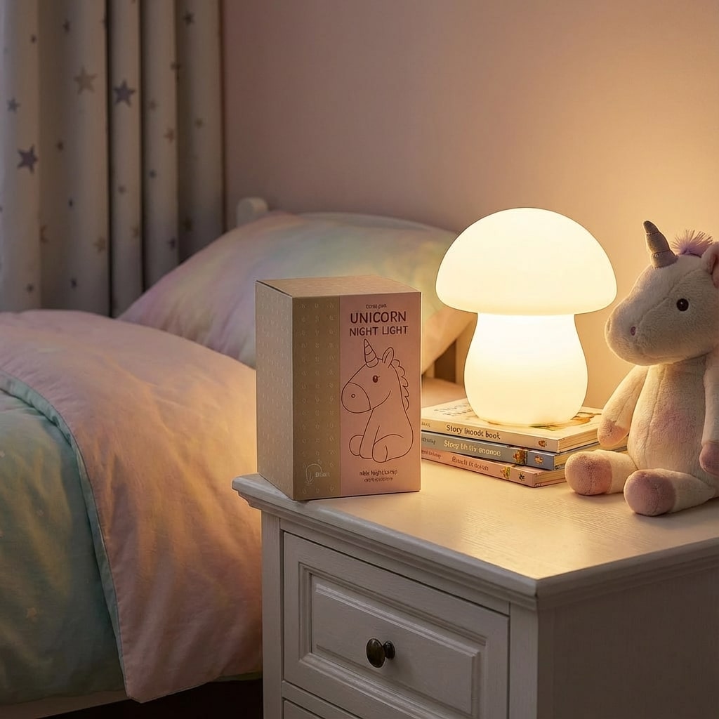 Veilleuse enfant LED - Licorne rose Lily