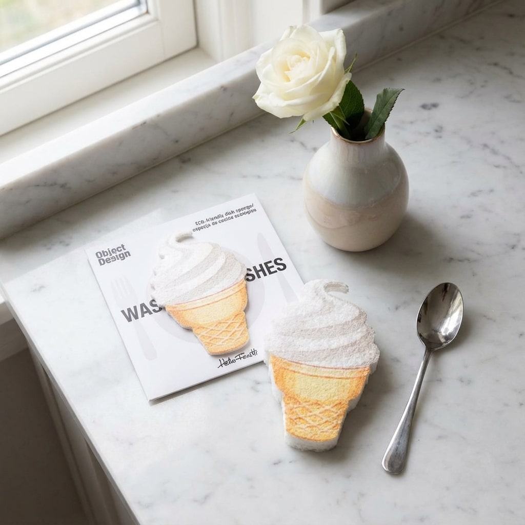 Éponges “Douceur Glacée” – Duo Design Glace Fun & Écolo