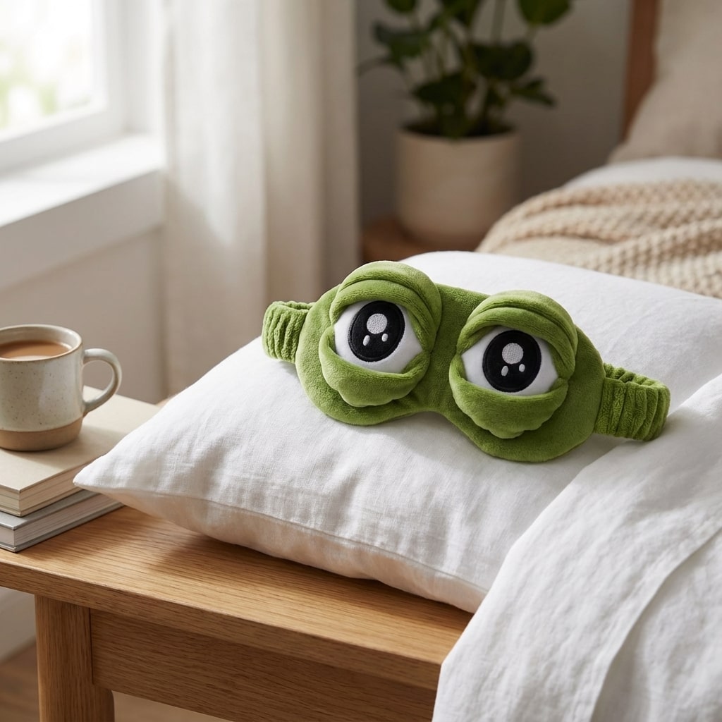 masque de nuit grenouille cadeau cocooning original