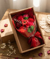 Bouquet de savon rouge décoratif – coffret cadeau