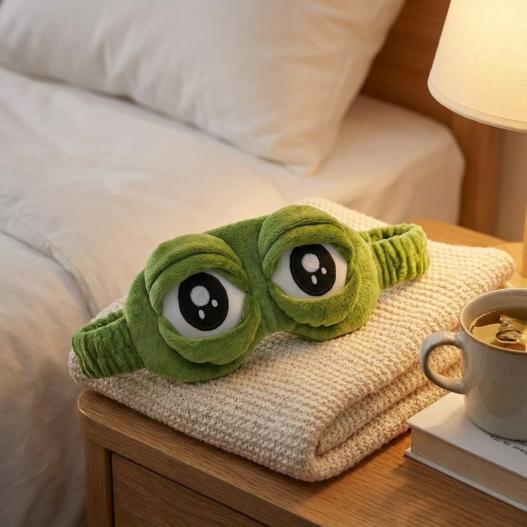 Masque Lune de Cœur pour dormir – design animal drôle et apaisant