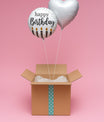 Ballon Happy Birthday & Cœur Blanc - Lune de cœur 