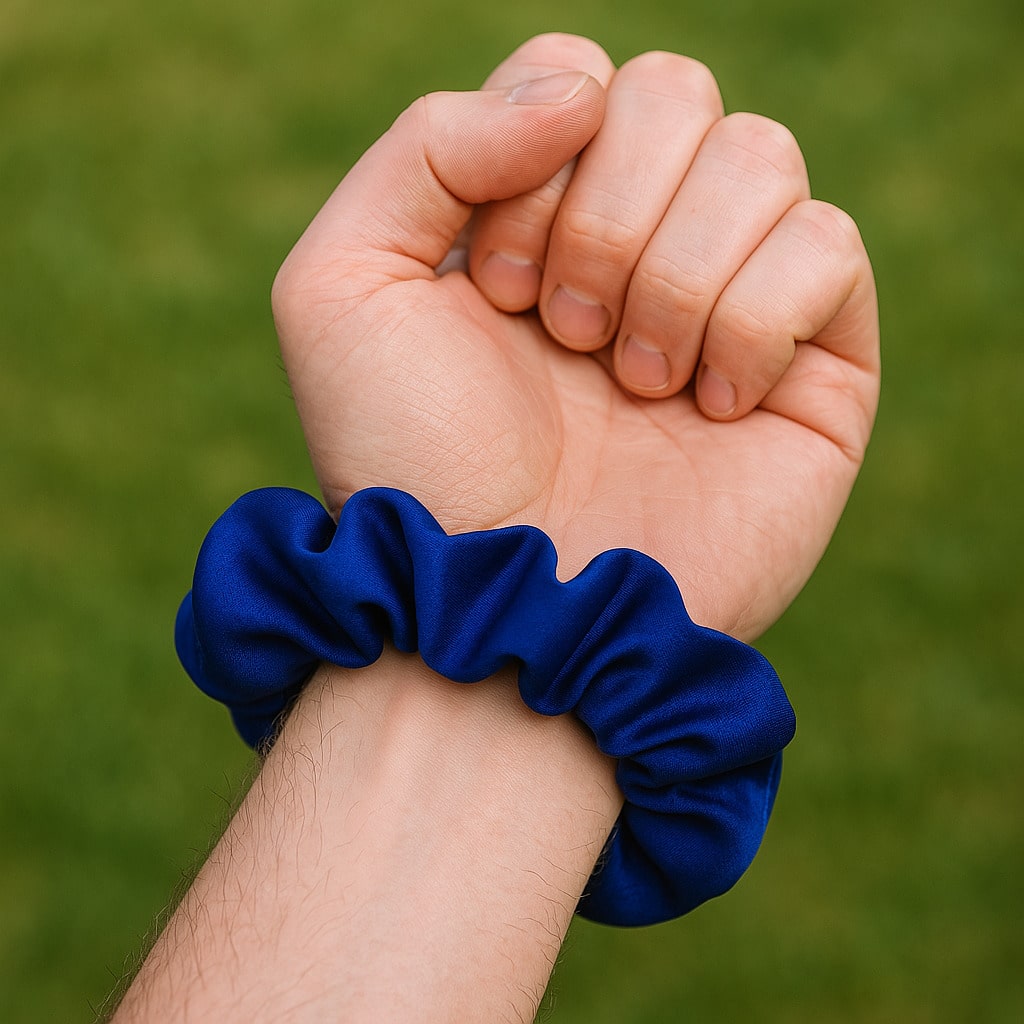 Chouchou en Coton Doux Bleu