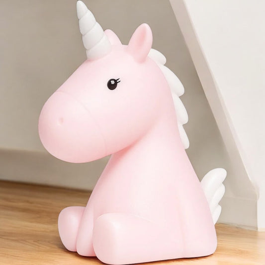 Veilleuse enfant LED - Licorne rose Lily - Lune de cœur 