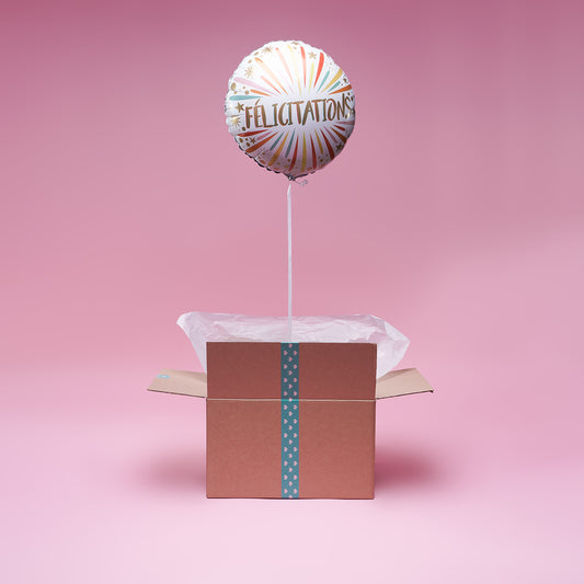 Ballon Félicitations - Lune de cœur 