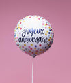 Ballon Fête Anniversaire Confetti - Lune de cœur 
