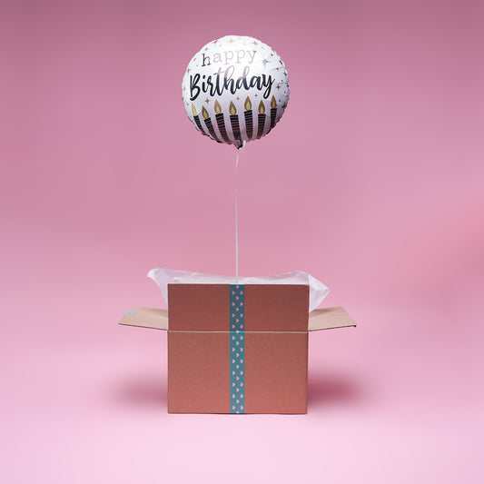 Ballon Happy Birthday Bougies - Lune de cœur 