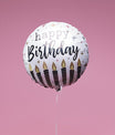 Ballon Happy Birthday Bougies - Lune de cœur 