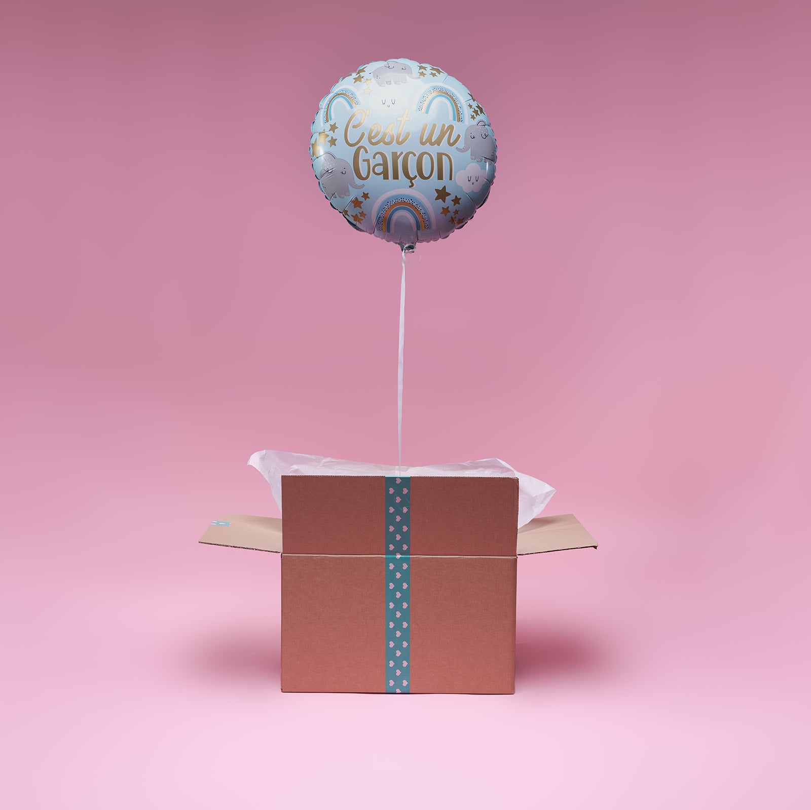 Ballon "C'est un Garçon" - Lune de cœur 