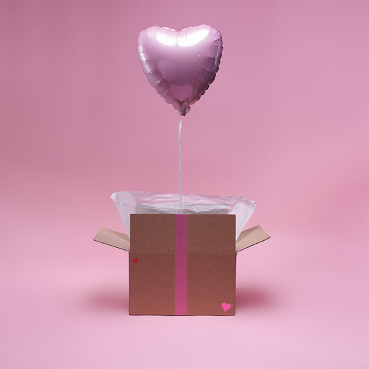Ballon Cœur Pastel Rose - Lune de cœur 