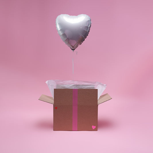Ballon Cœur Blanc - Lune de cœur 