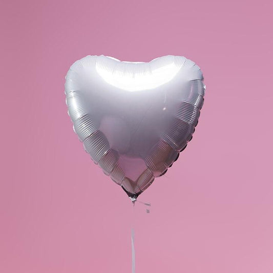 Ballon Cœur Blanc - Lune de cœur 