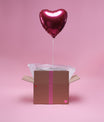 Ballon Cœur Magenta - Lune de cœur 